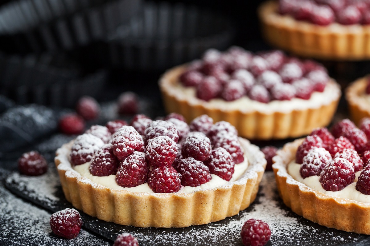 Crostatine con lamponi e camy cream per la merenda dei bambini