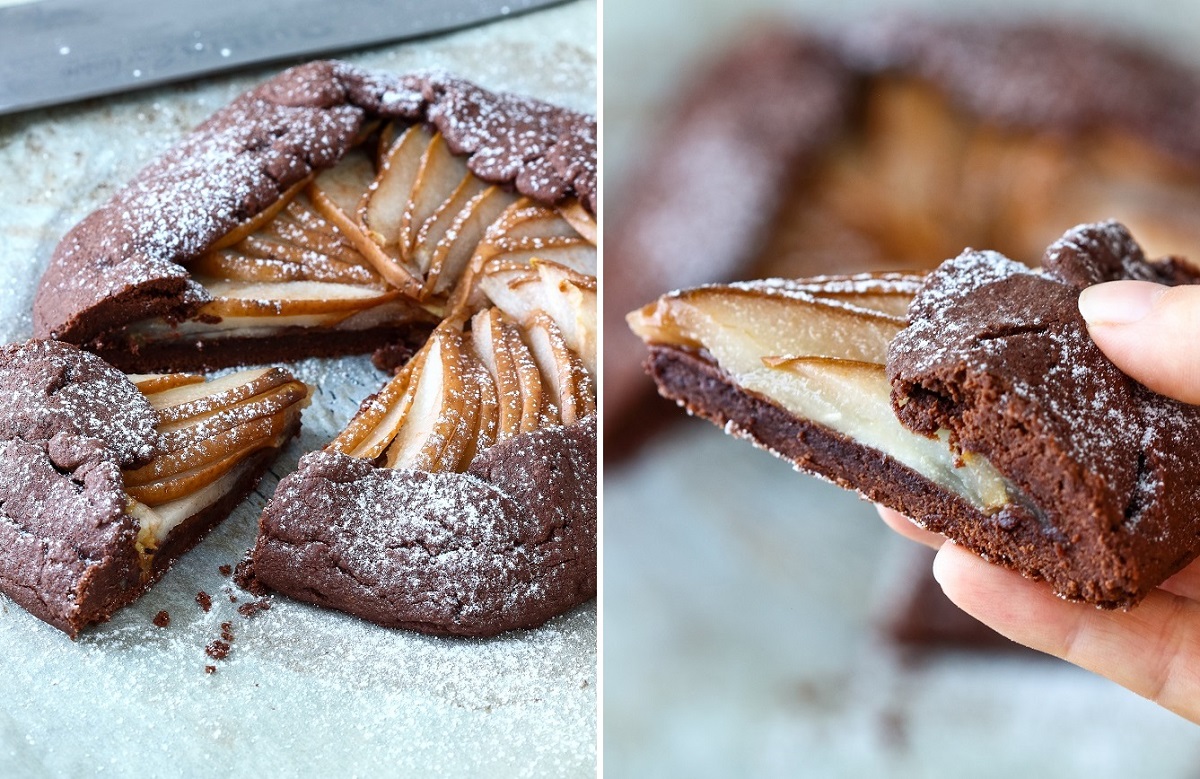 Galette cioccolato e pere, il dolcetto facile per merende golose