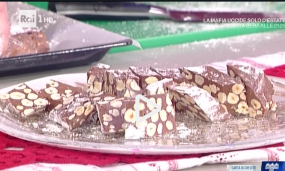 La video ricetta del torrone morbido al cioccolato della Prova del Cuoco