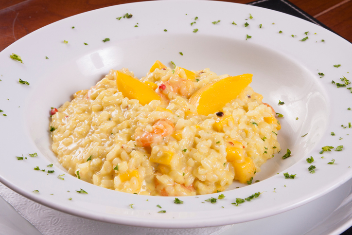 Il risotto al mango e gorgonzola con la ricetta gustosa