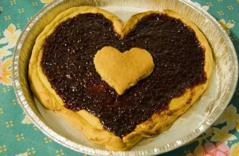 La crostata a forma di cuore per San Valentino