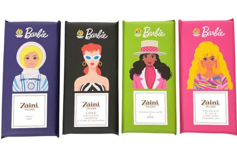 La Barbie più dolce sulle tavolette di cioccolato Zaini