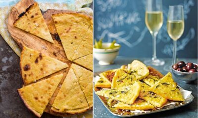 farinata con pomodorini, tonno e olive