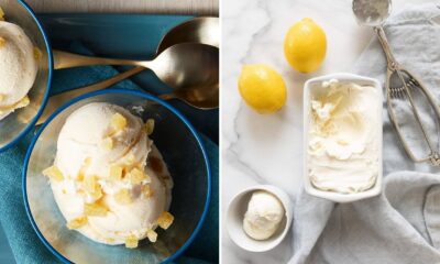 gelato al limone con la gelatiera