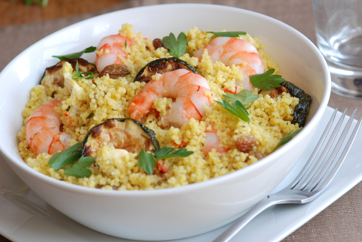 Cous cous zucchine e gamberi, la ricetta di Benedetta Parodi