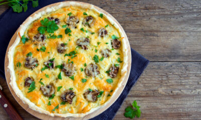 Torta salata funghi e patate, la ricetta vegan