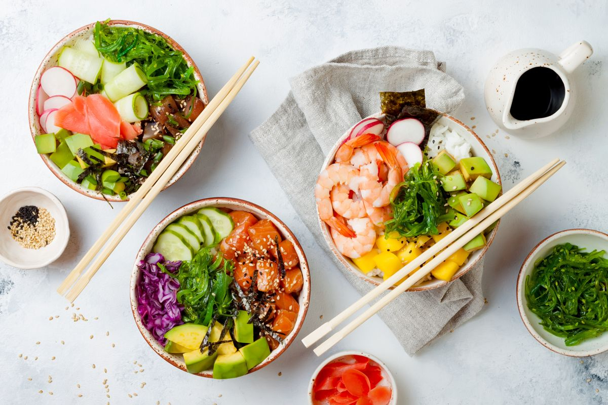 Poke bowl salmone e avocado