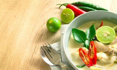 Cucina Thai Zuppa Di Pollo Latte Di Cocco