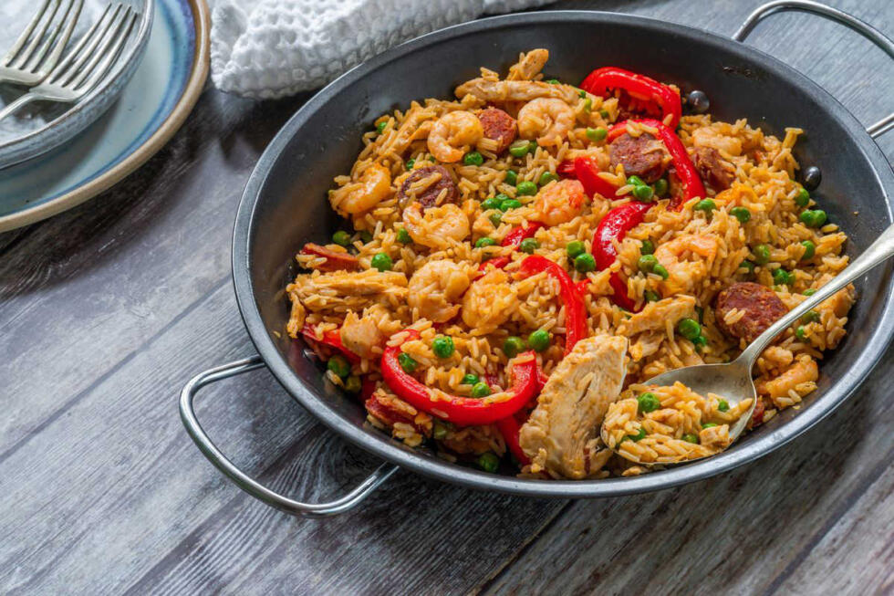 paella di pollo