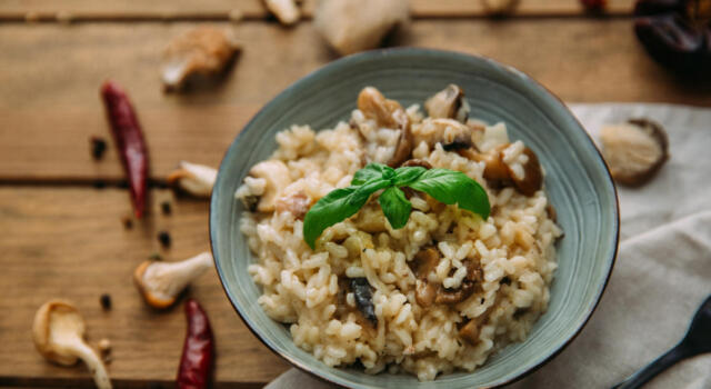 Risotto con funghi porcini, il primo piatto autunnale