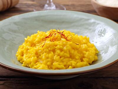 Risotto allo zafferano in friggitrice ad aria