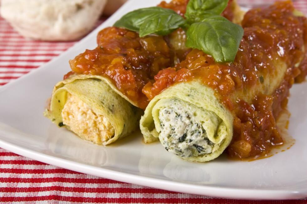 Cannelloni di crespelle con ricotta e spinaci