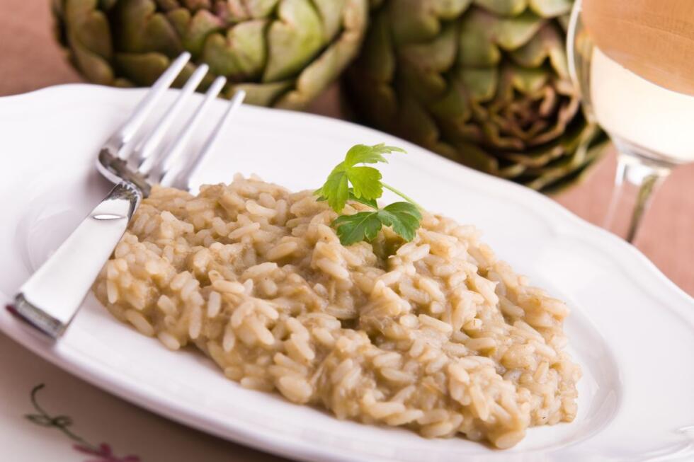 risotto carciofi e stracchino