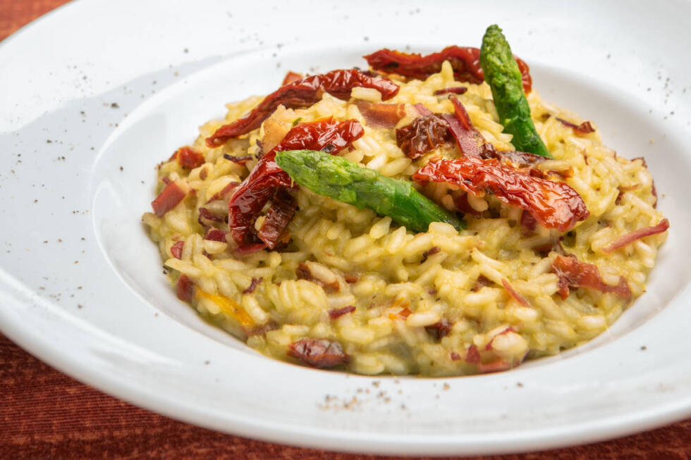 Risotto asparagi e pancetta