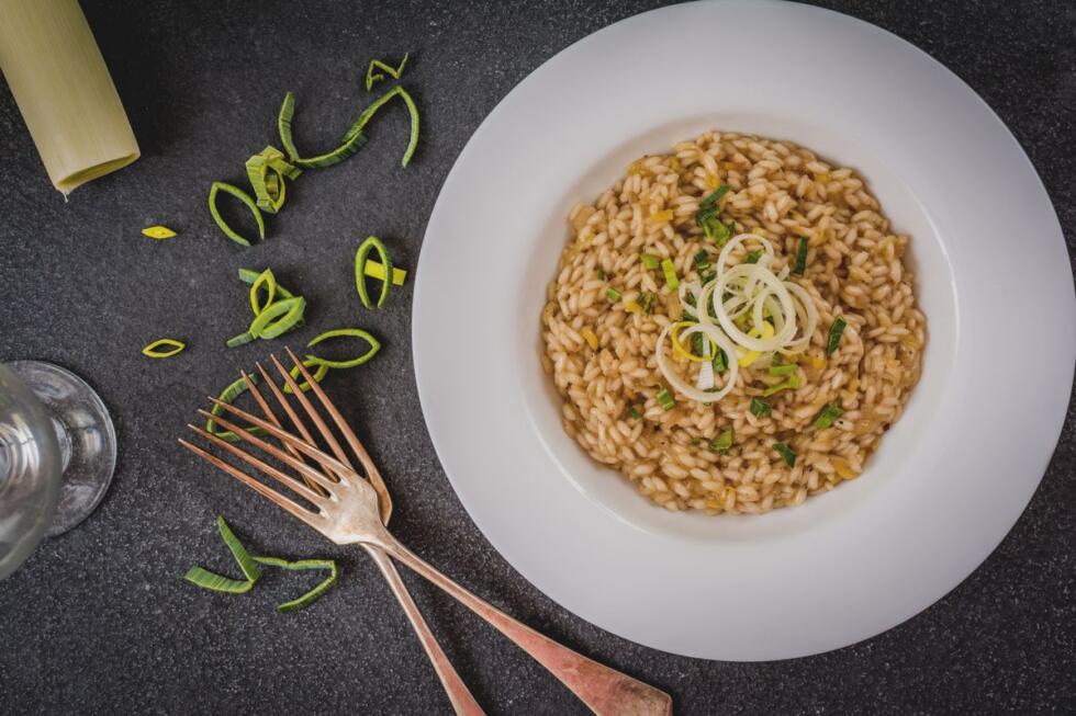 risotto porri e salsiccia