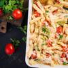 Pasta con feta al forno