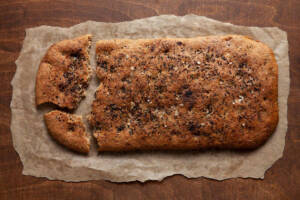 Focaccia di farro, facile e veloce da preparare