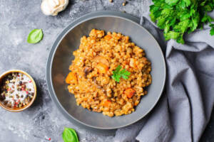 Risotto zucca e funghi, un primo piatto autunnale