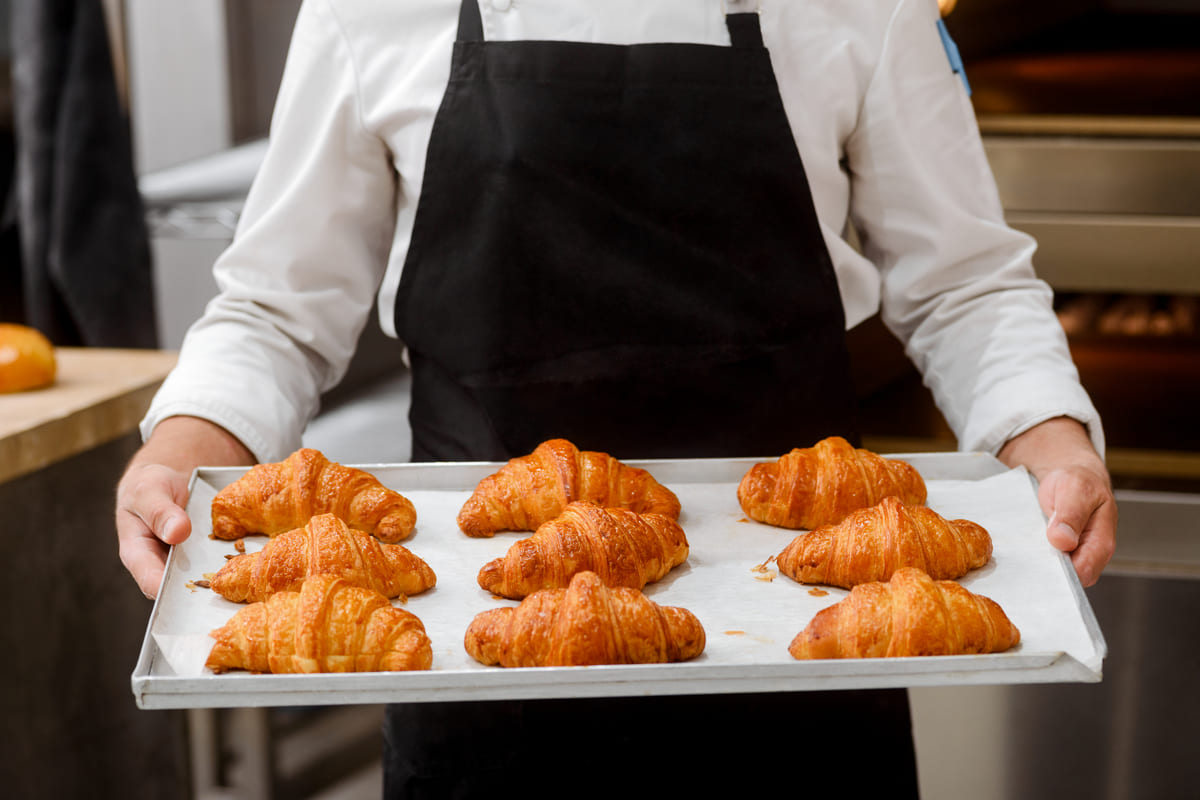Teglia di croissant o cornetti