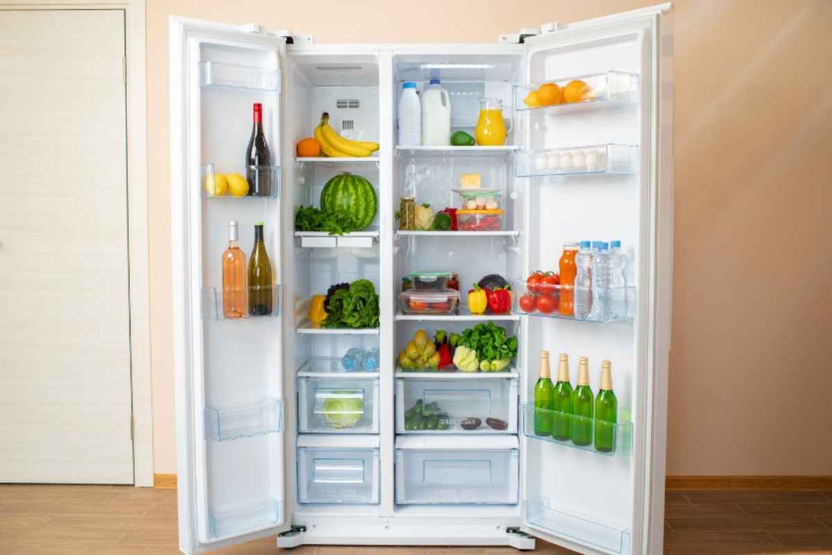 Posizionamento cibi in frigo