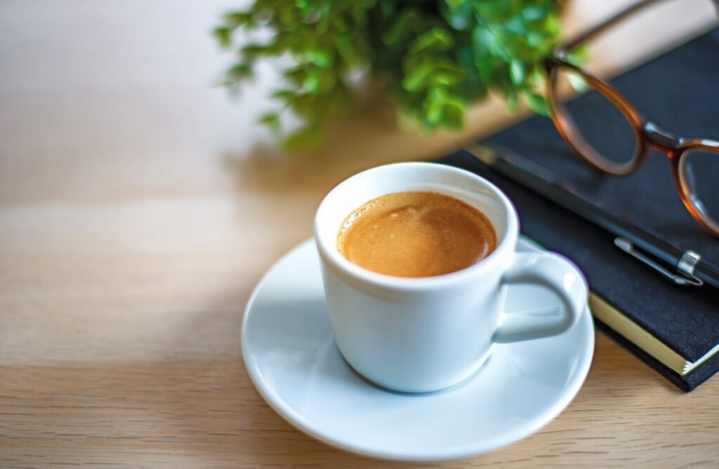 Caffè espresso in tazzina.