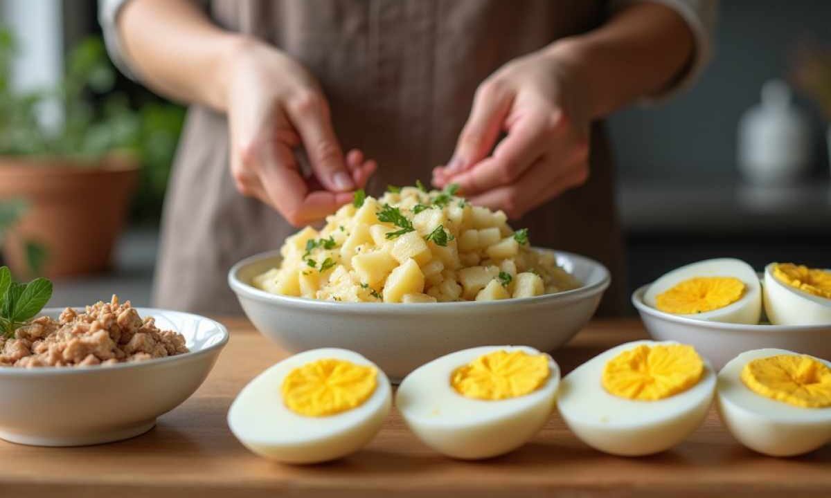 ricetta dell'insalata di patate tonno e uova