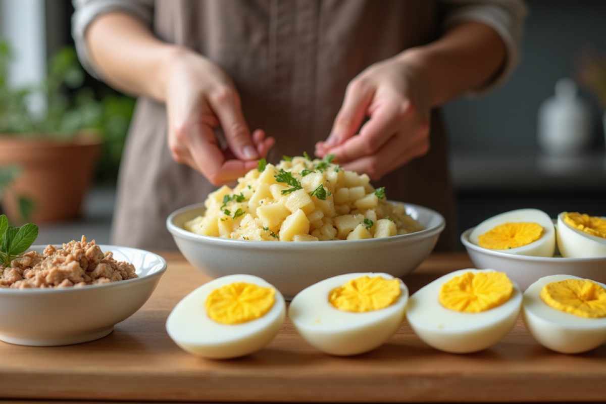 ricetta dell'insalata di patate tonno e uova