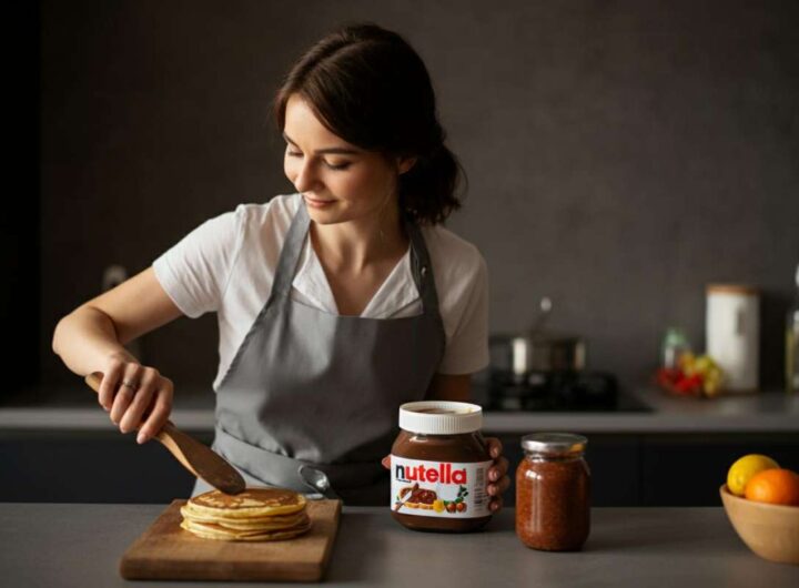 ricetta dei pancakes mirtilli e nutella