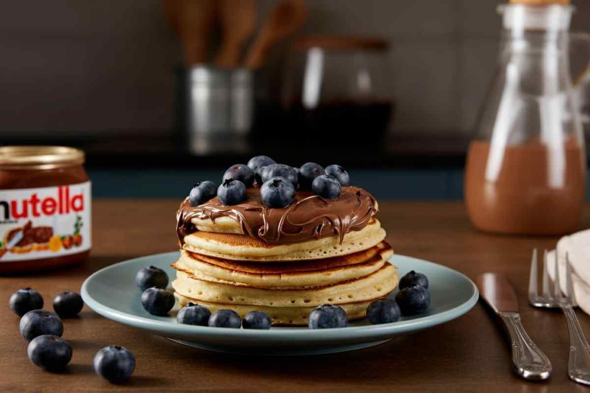 come fare i pancakes mirtilli e Nutella