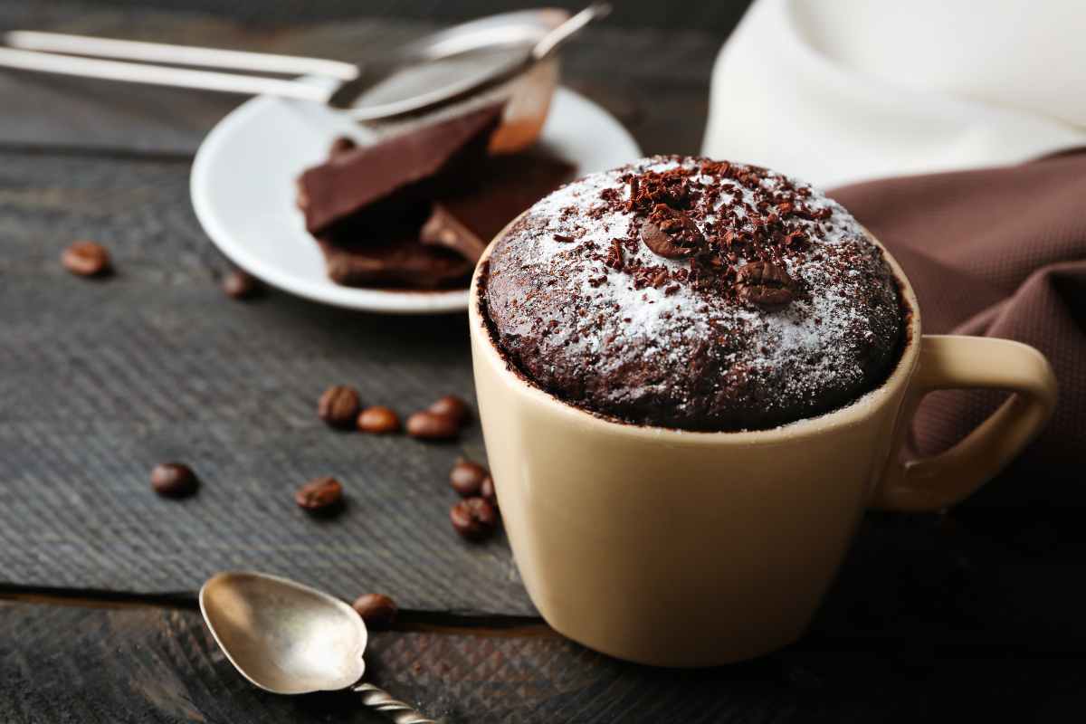 mug cake proteico cacao