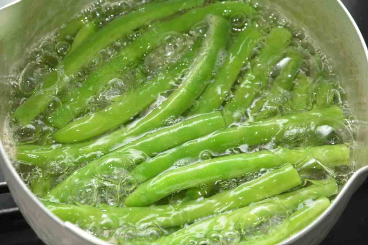 Fagiolini lessi, acqua di cottura