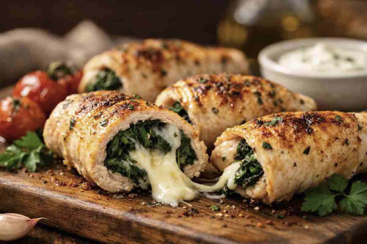 Gli involtini di pollo con spinaci e formaggio sono un piatto ideale per la cena in famiglia, ma anche per un pranzo veloce