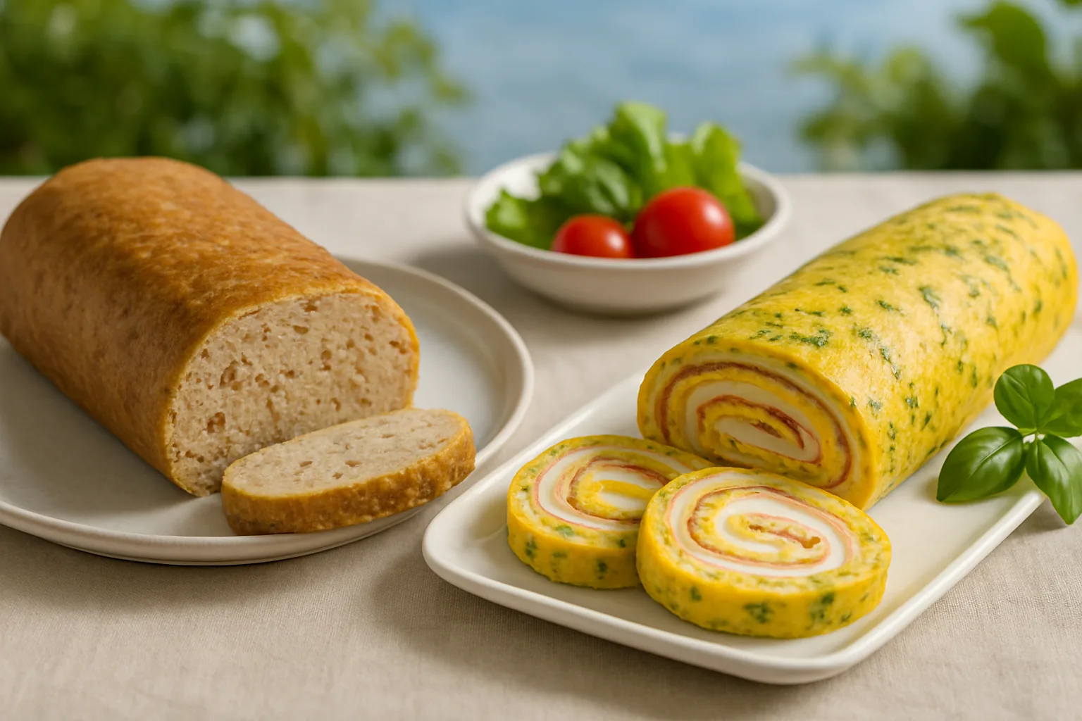 Secondi piatti estivi freddi: polpettone di tonno, frittata arrotolata e cotolette di peperoni