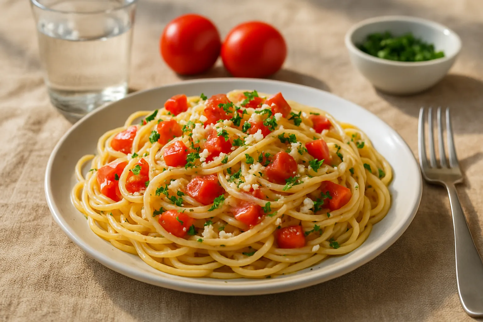 Spaghetti alla carrettiera estiva: la ricetta in 10 minuti quando il caldo non perdona