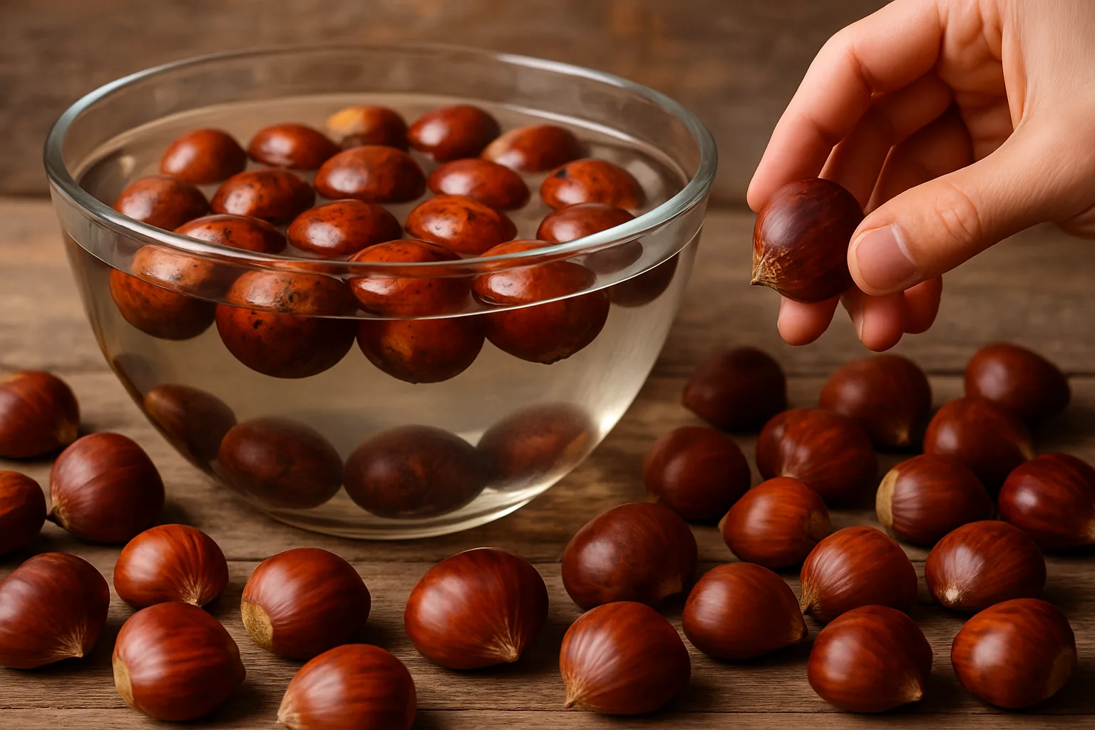 Castagne: come riconoscere quelle buone (il test dell'acqua)