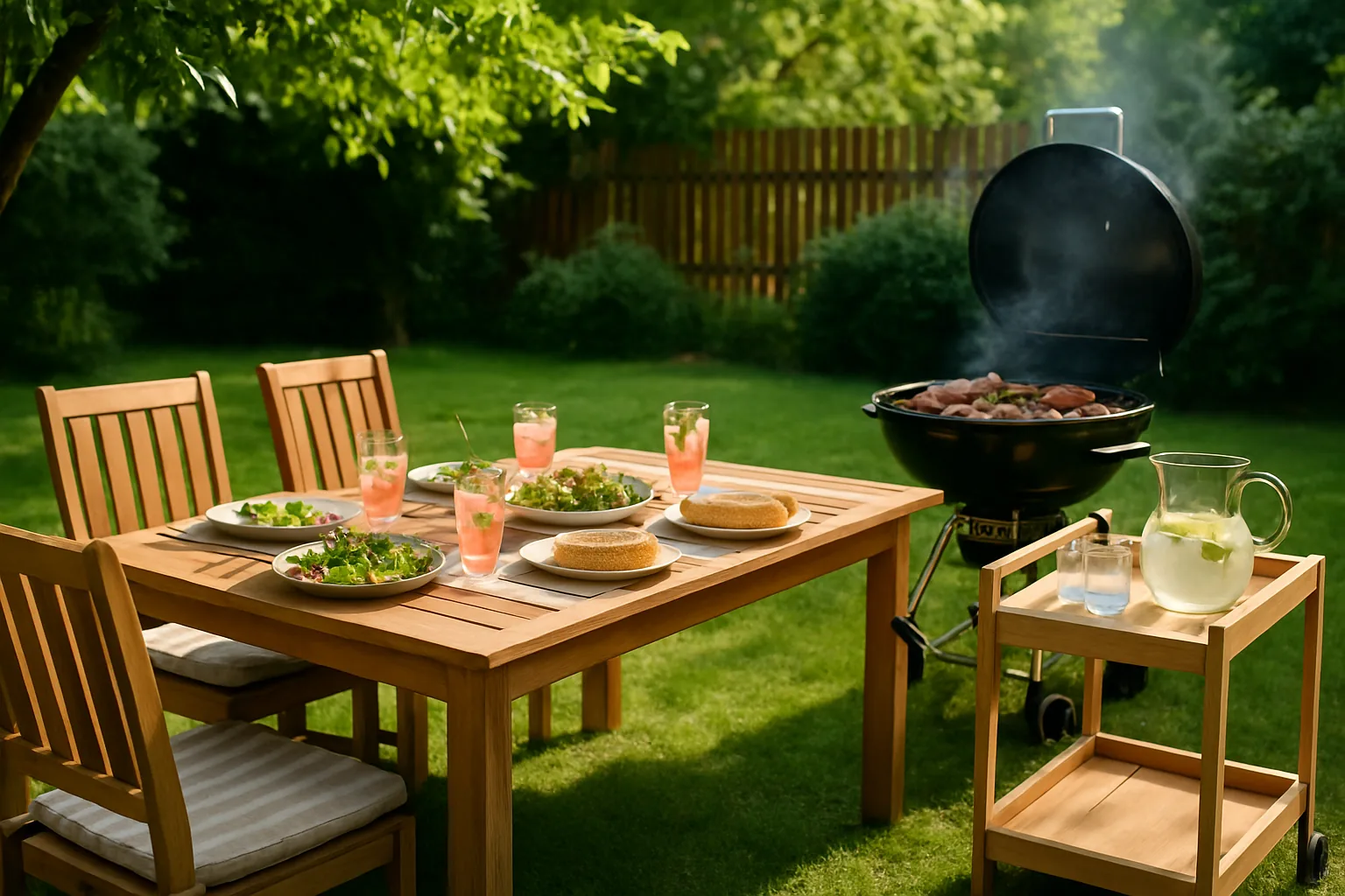 Organizzare il barbecue in giardino: layout della cucina esterna e cocktail freschi