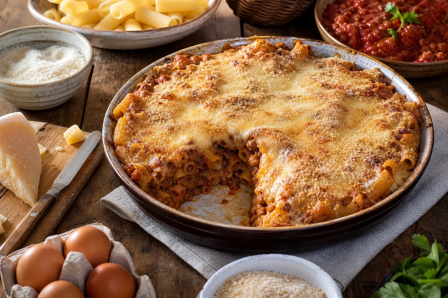 Pasta 'ncasciata messinese: la ricetta originale del primo piatto al forno ricco e goloso
